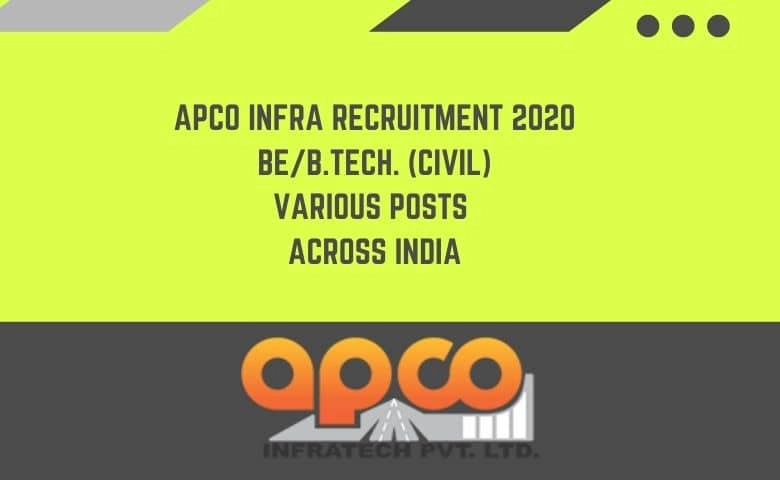 Apco Infra Jobs 2020