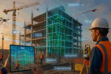Construction project lifecycle phases with digital project management