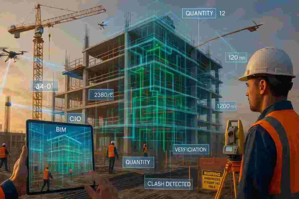 Construction project lifecycle phases with digital project management