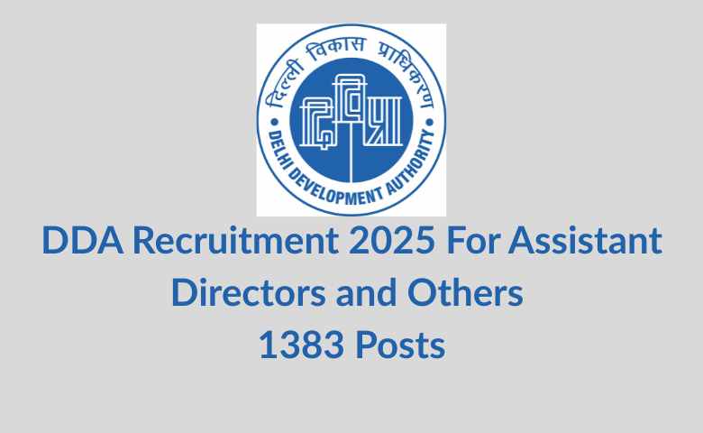 DDA Recruitment 2025