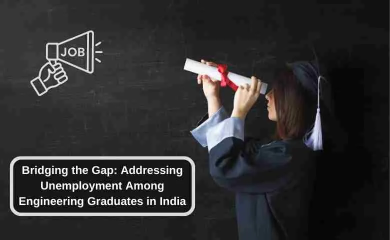 A graphic symbolizing the effort to bridge the gap between education and employment for engineering graduates in India.