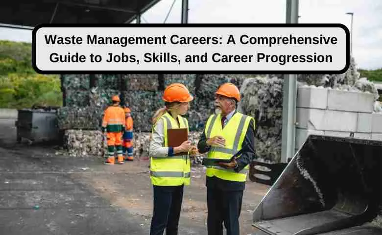 Diverse professionals engaged in waste management tasks.