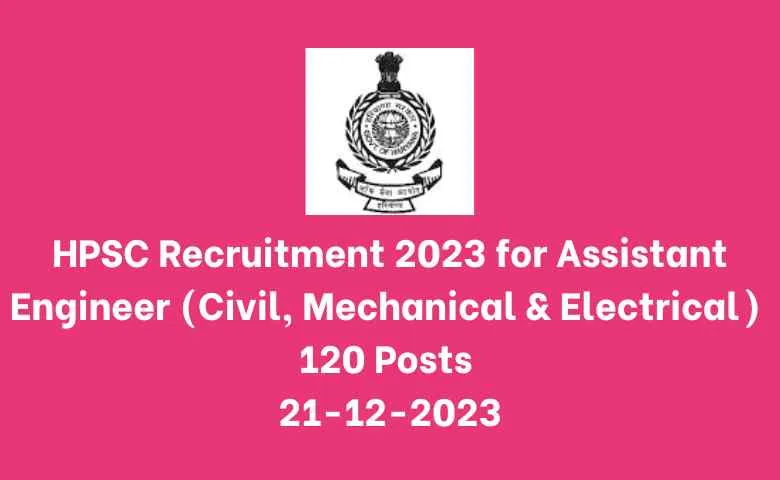 HPSC Recruitment 2023