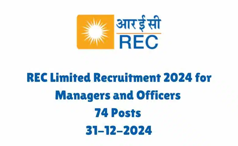 REC Limited Recruitment