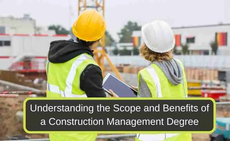 Students studying construction management blueprints