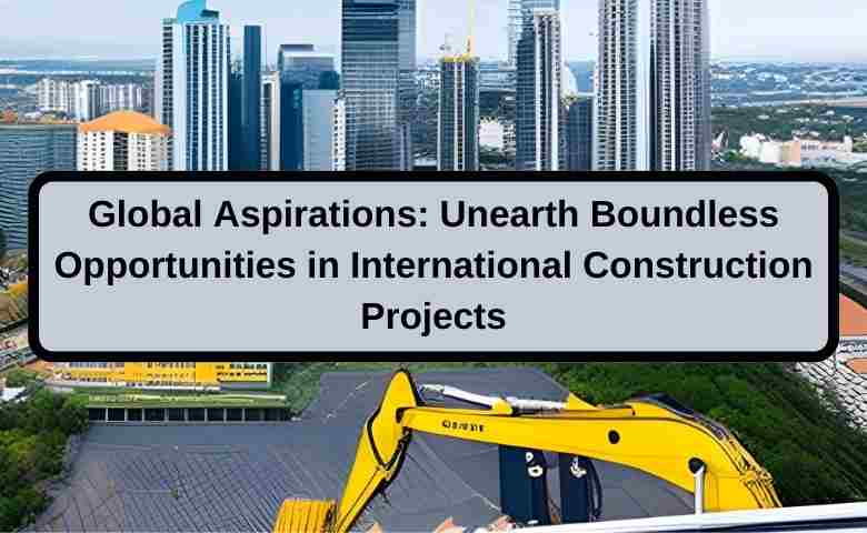 Construction site with workers collaborating on an international project