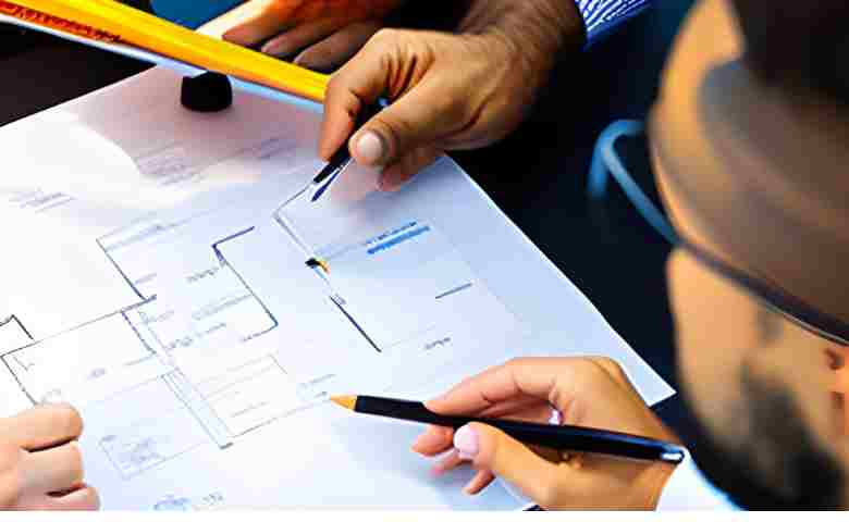 Construction professionals discussing project plans