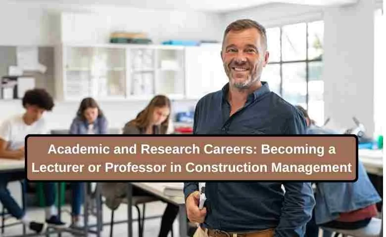 construction classroom with professor explaining a model
