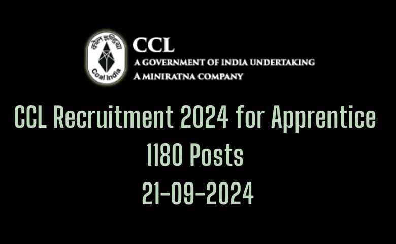 CCL Recruitment 2024 for Apprentice 1180 Posts 21-09-2024