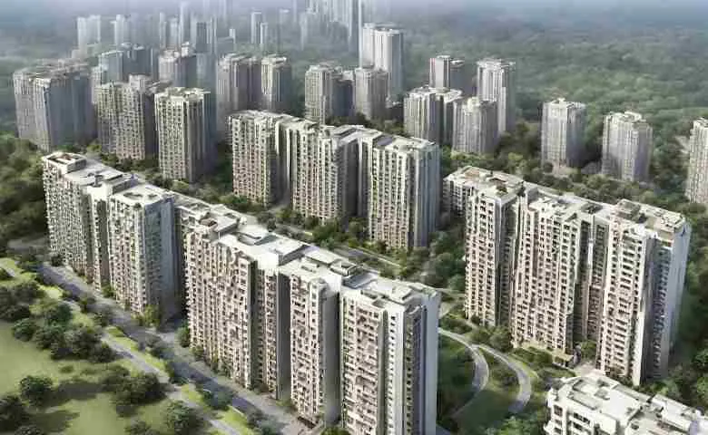 A rising graph showcasing the growing demand in India's real estate market in 2023.