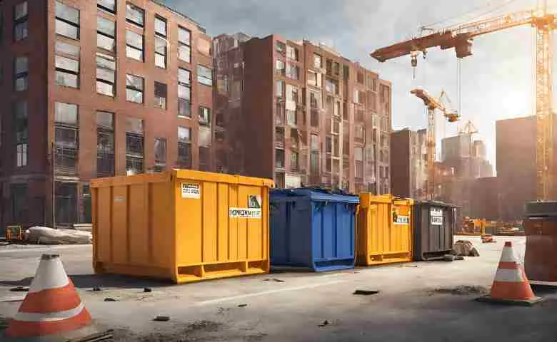 Construction Dumpster on a Building Site