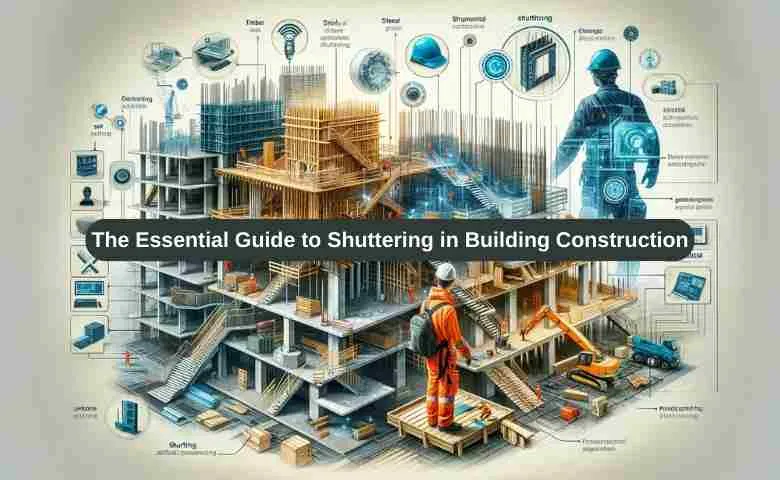 Diagram illustrating various shuttering techniques in a construction project
