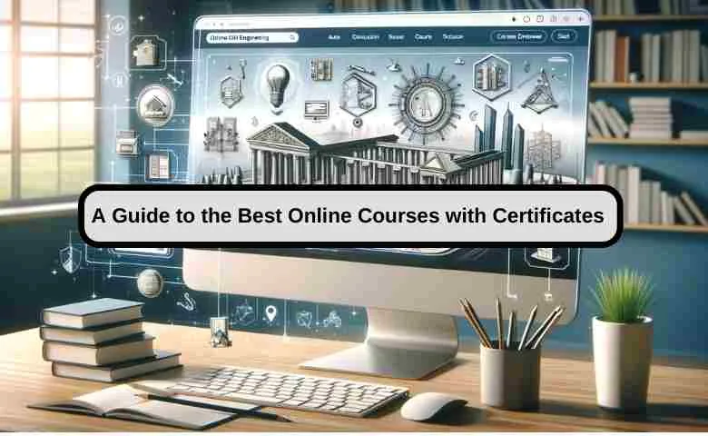 Online Civil Engineering Course Interface on Computer Screen