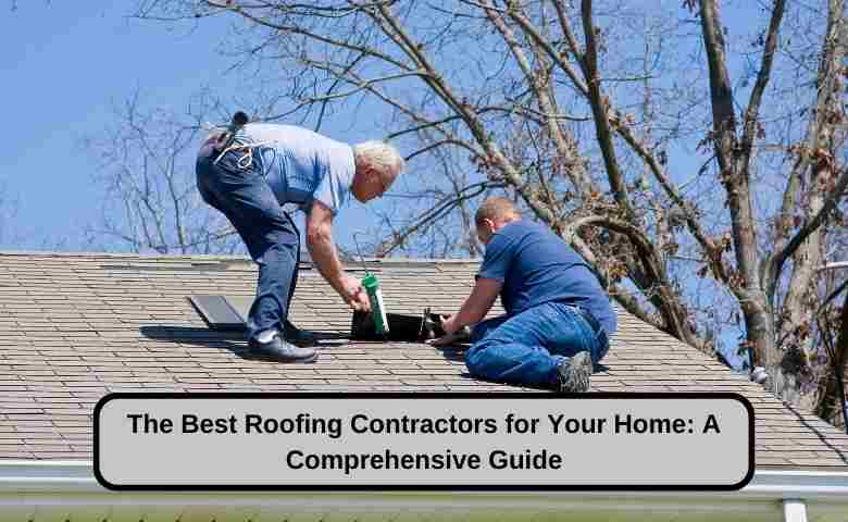 Roofing contractors fixing the damage roof.