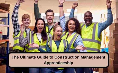Aspiring construction manager in apprenticeship program at a construction site