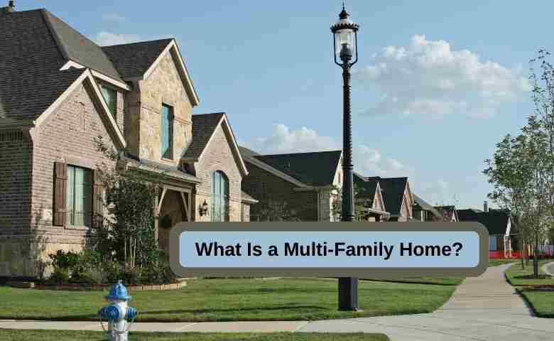 A few connected houses of varying sizes and styles