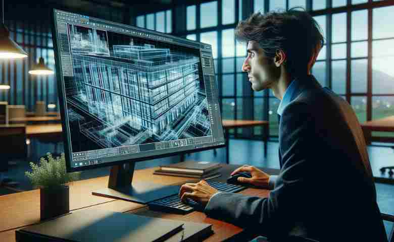 Aspiring BIM designer studying advanced BIM software