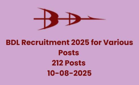 BDL Recruitment 2025