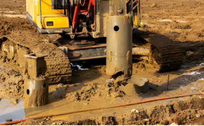 Mini piling process in construction