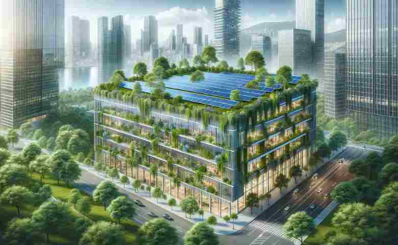 Innovative green building showcasing sustainable architecture