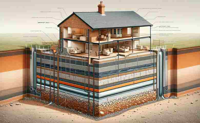 Diagram of Damp Proof Course in building construction