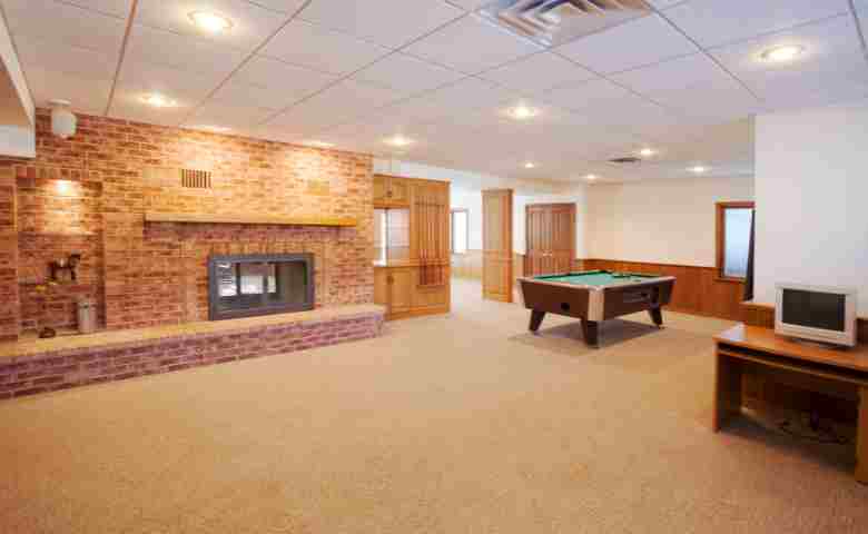 Modern Finished Basement Interior