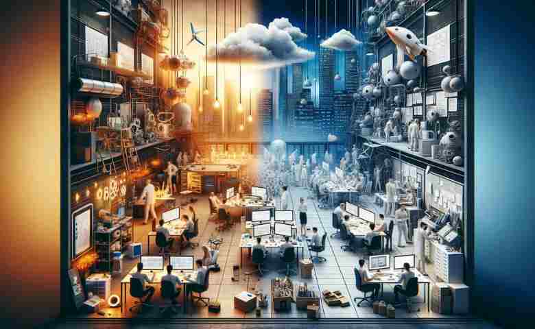 Comparison of startup and corporate environments in engineering
