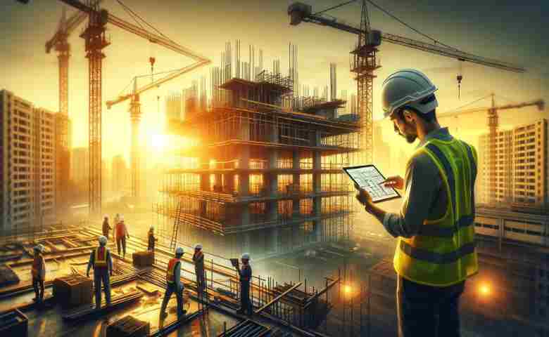 Construction manager overseeing a safe and trusted project site