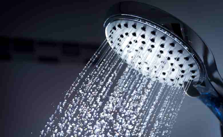 Healthy showering with a water filter installed
