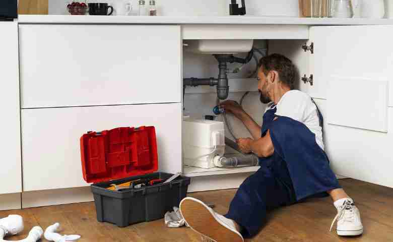 Licensed plumber at work.