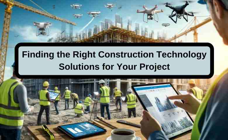 Construction workers using advanced technology solutions on a building site