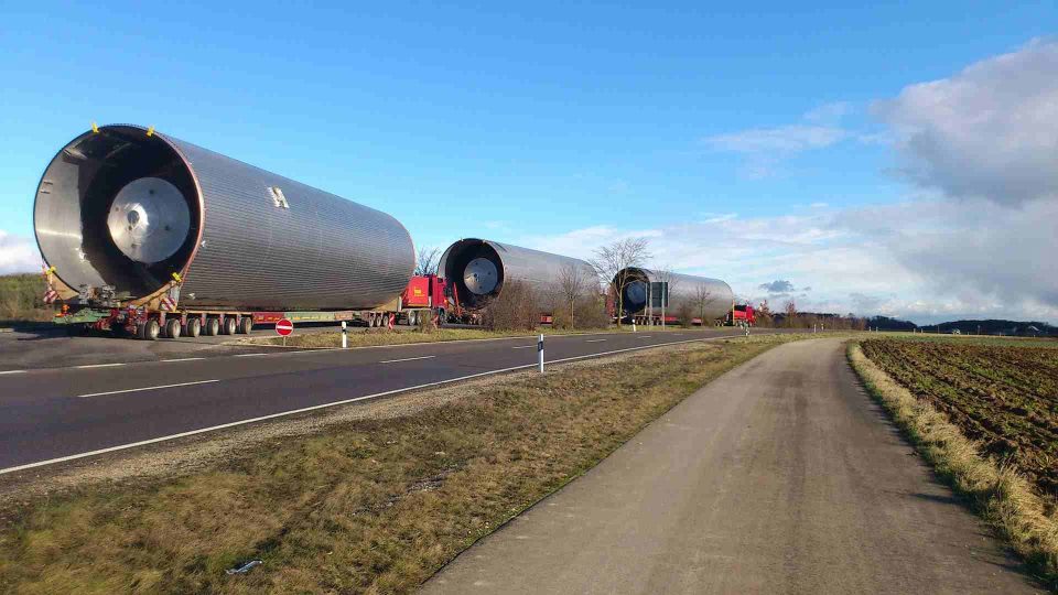 Heavy equipment transport for construction projects