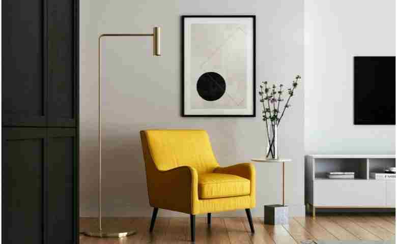 A traditional living room transformed with modern interior design elements, featuring sleek furniture and contemporary decor.