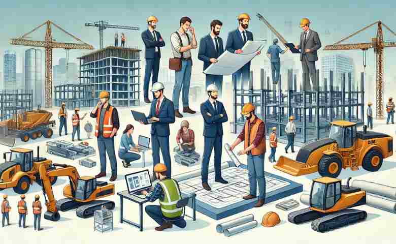 Civil Engineers Reviewing Construction Plans