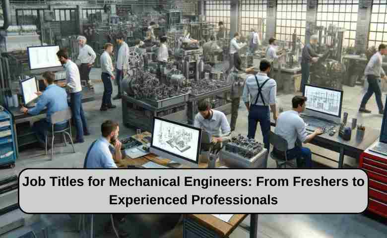 A diverse group of mechanical engineers working on various projects.