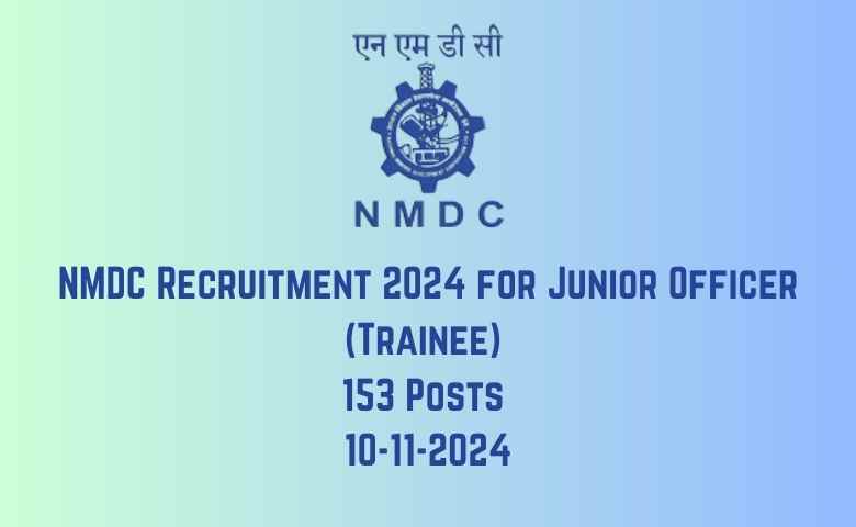 NMDC Recruitment 2024