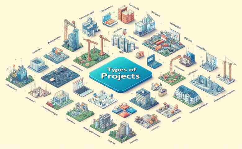 Various types of projects illustrated visually