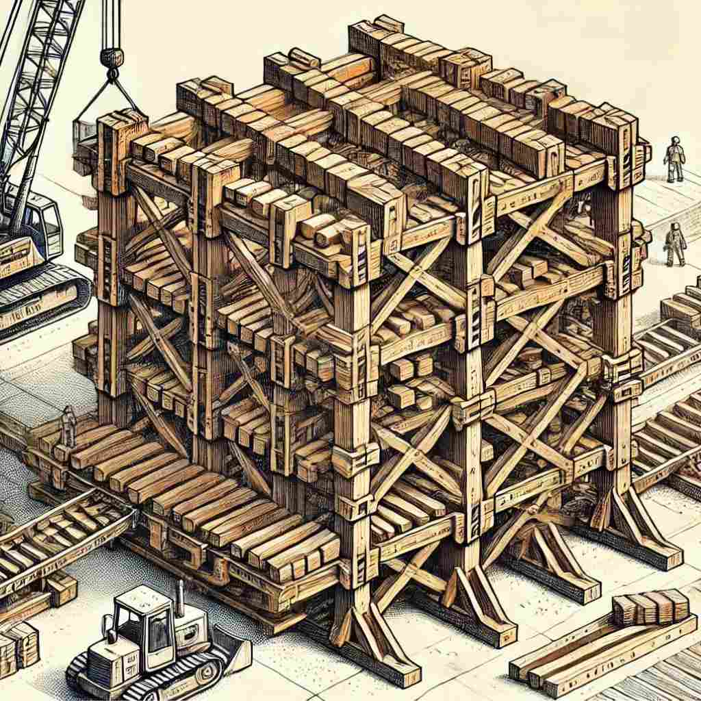 Illustrative image of Cribbing in construction