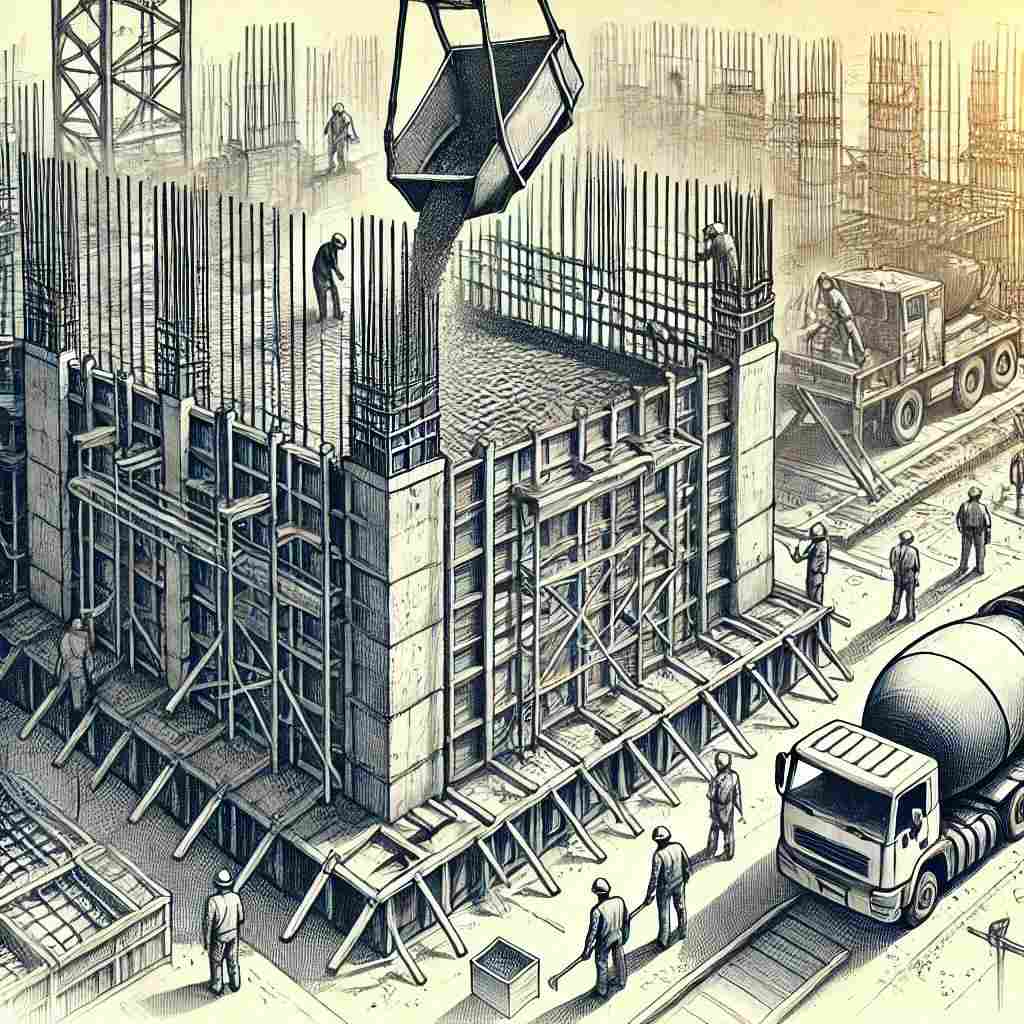 An illustrative image of Formwork in construction
