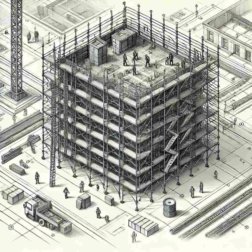 An illustrative image of Scaffolding in construction