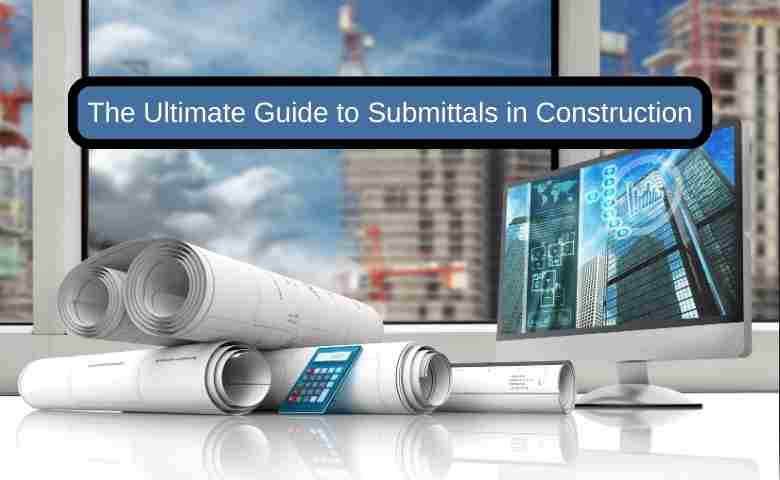Illustration of the construction submittal process with documents