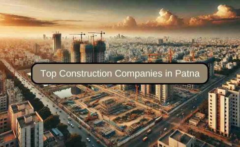 Skyline of Patna with construction cranes and buildings