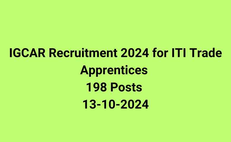 IGCAR Recruitment 2024