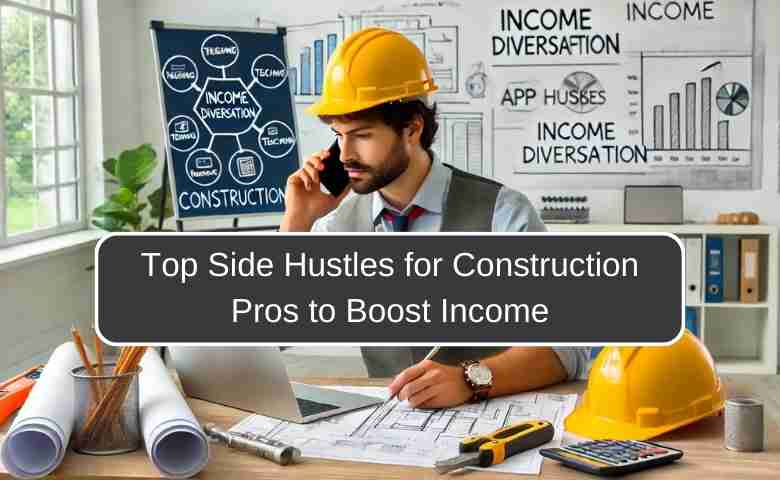 Side hustles for construction professionals, diversifying income through consulting, online teaching, and app development.