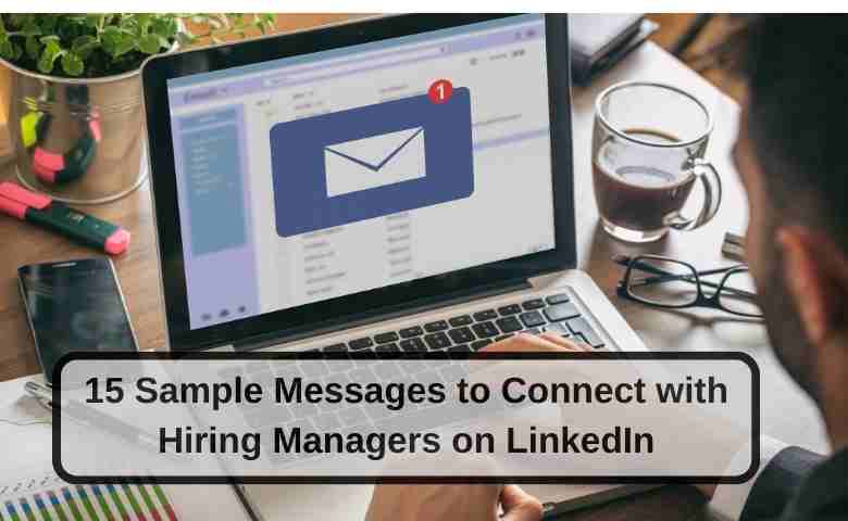 LinkedIn inbox showing professional and concise messages being sent to hiring managers.
