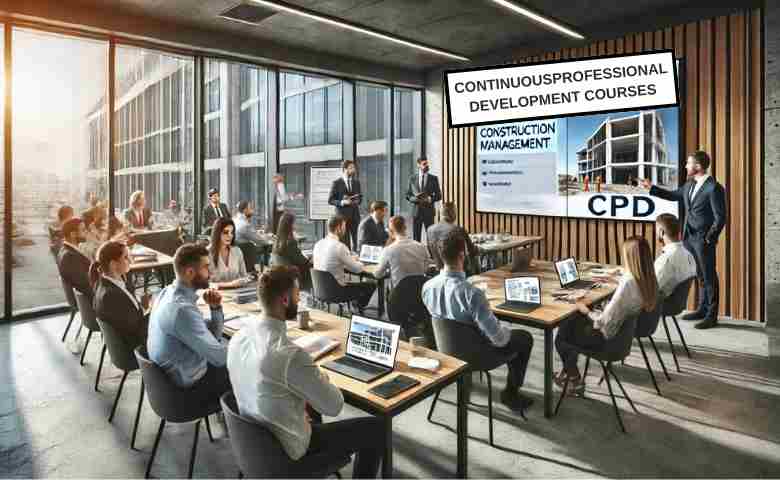 Construction professionals engaged in a CPD training workshop