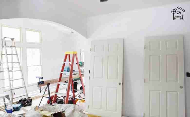 Home with new addition being installed