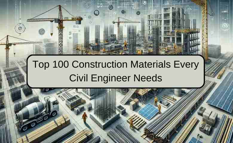 Top construction materials every civil engineer should understand for modern, sustainable projects.