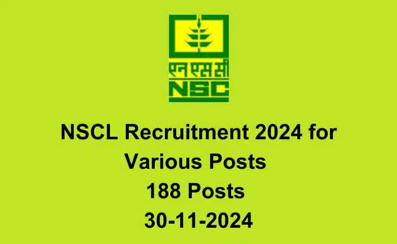 NSCL Recruitment 2024