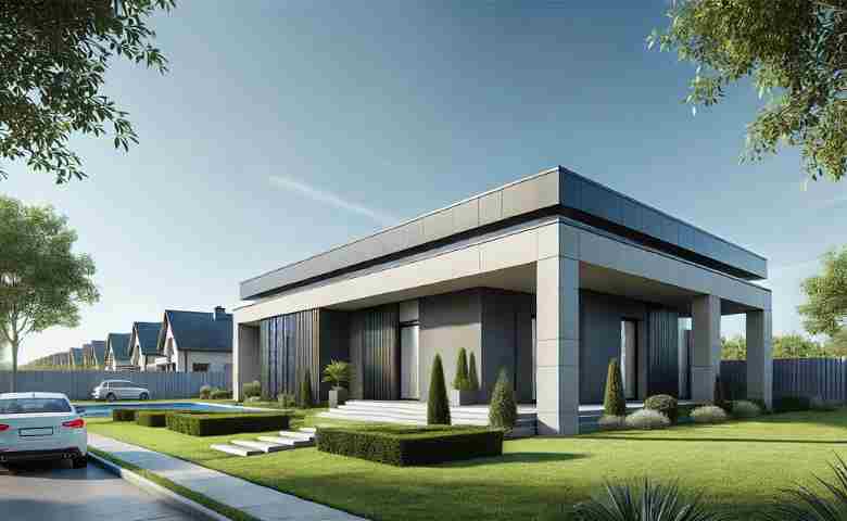 Modern home featuring a stylish parapet roof design in Wollongong.